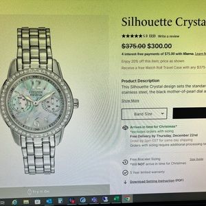 Silhouette crystal citizens watch